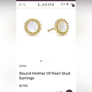 LAGOS Covet 18k Gold and Mother of Pearl Stud Earrings